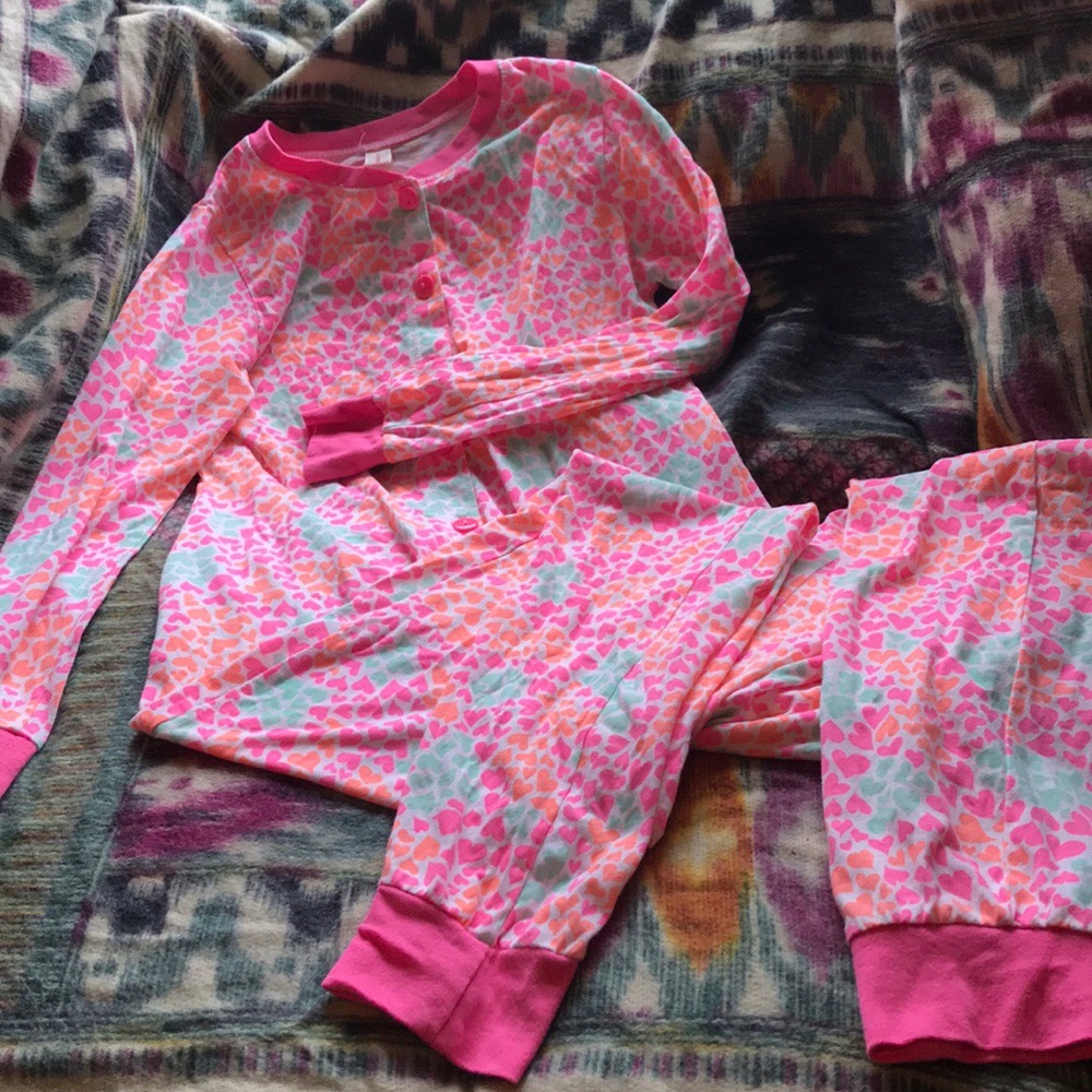 Adult Onesie Heart Print, Sz. S